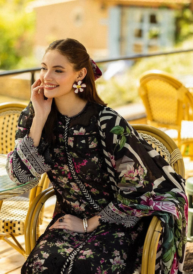 Restocked/Elaf Chikankari/ELK-05A BELLEZA/Black