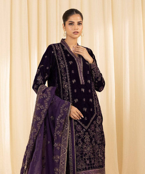 Sapphire Festive Formals/Embroidered Velvet Suit