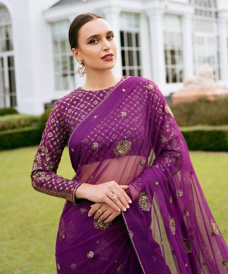 Sapphire Festive Formals/Embroidered Net Saree