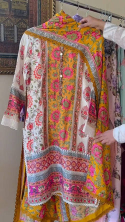 Stitched Look of Unstitched Sana Safinaz Mahay Fall Edit 24/Shirt Dupatta/5A/Size - S M L XL