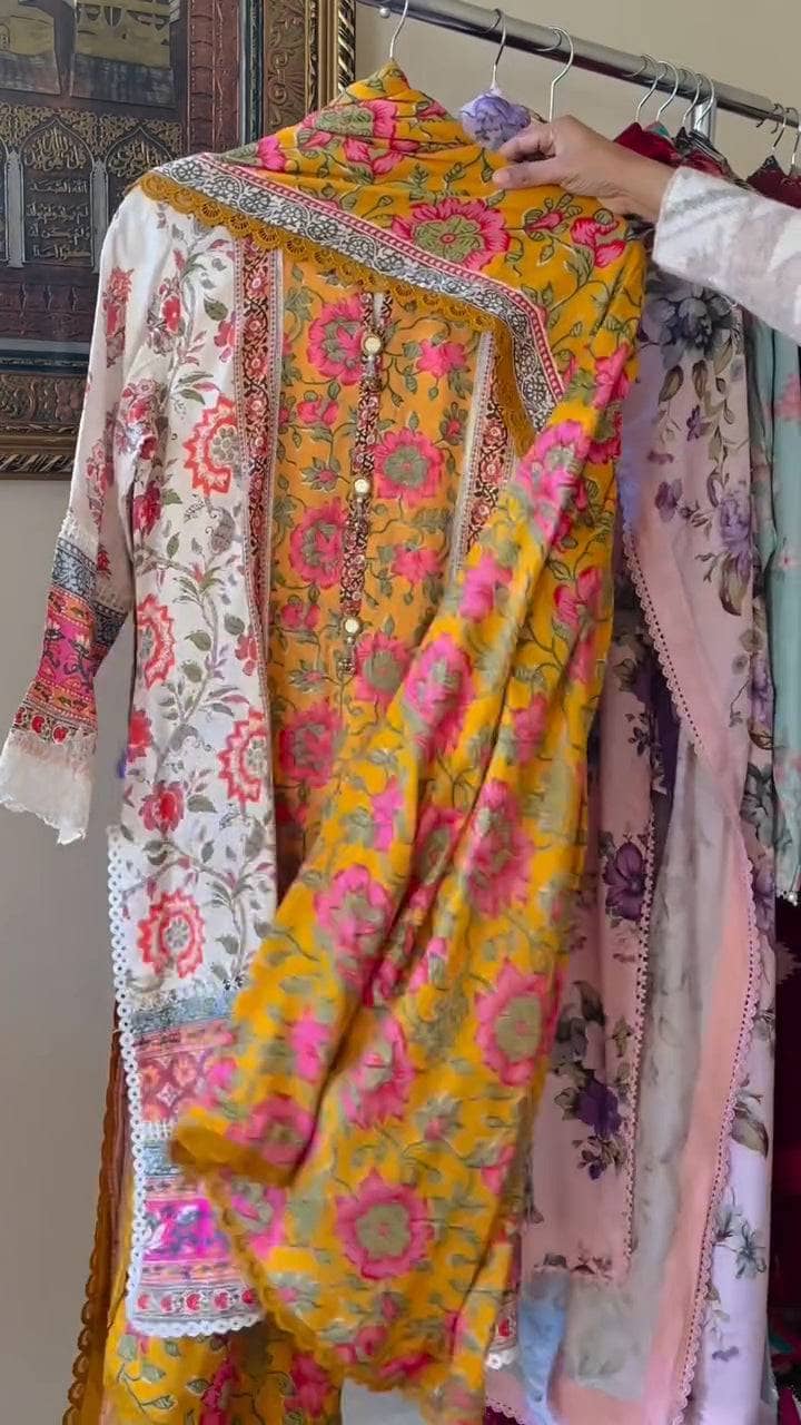 Stitched Look of Unstitched Sana Safinaz Mahay Fall Edit 24/Shirt Dupatta/5A/Size - S M L XL