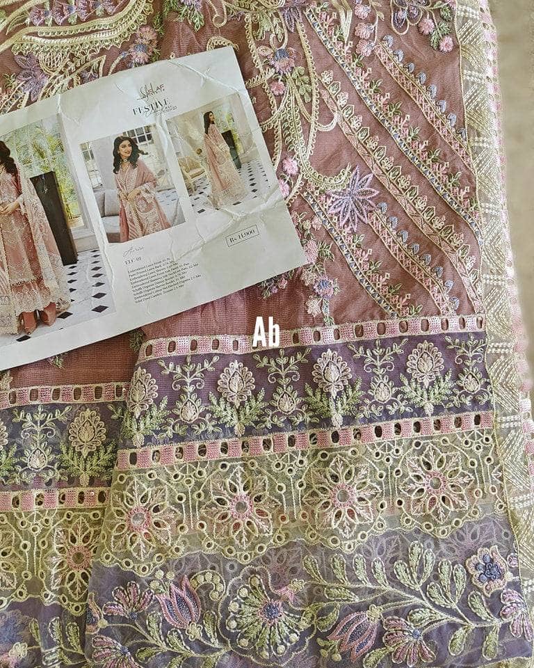 Open Pic/Elaf Festive Chikankari Lawn/ELC-01 AURORA