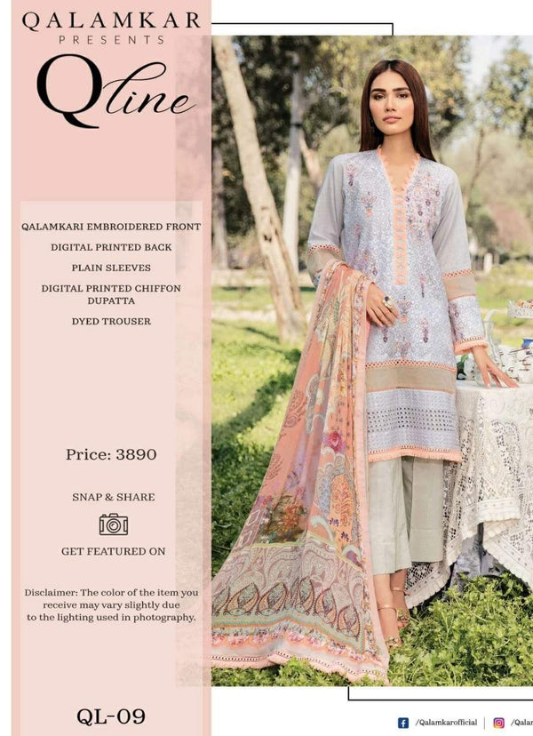 Qalamkar Qline Lawn Collection – QL-09