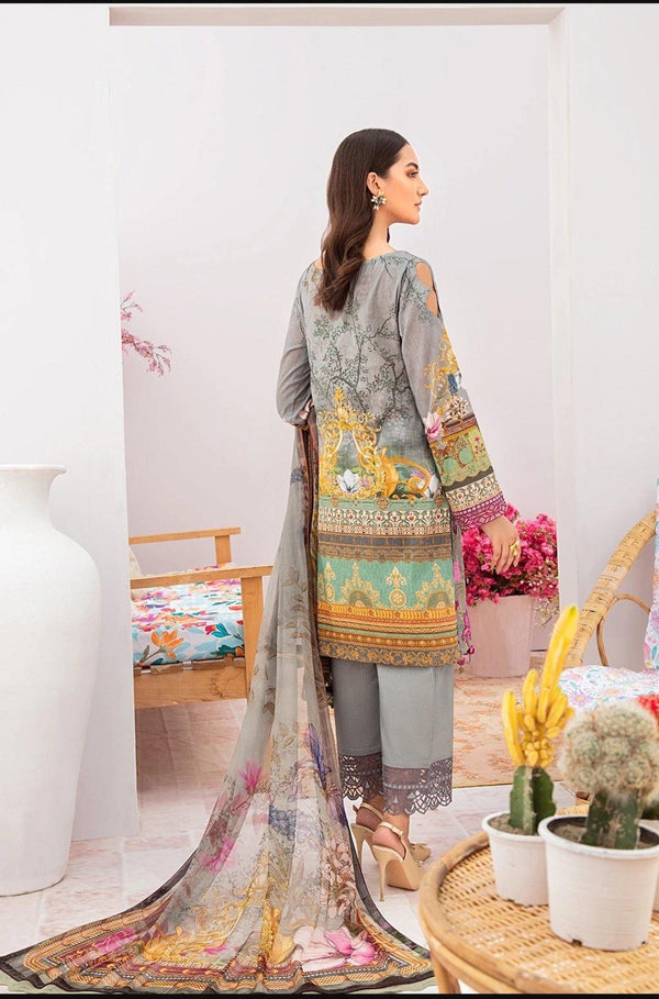 Restocked/Ramsha Chevron Lawn/Vol 3/C-310 - AWWALBOUTIQUE